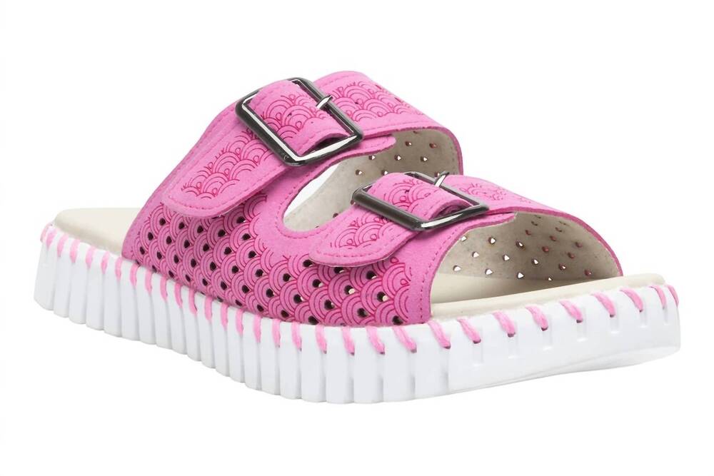 NEW ILSE JACOBSEN women's tulips slip-on sandals in rose violet
